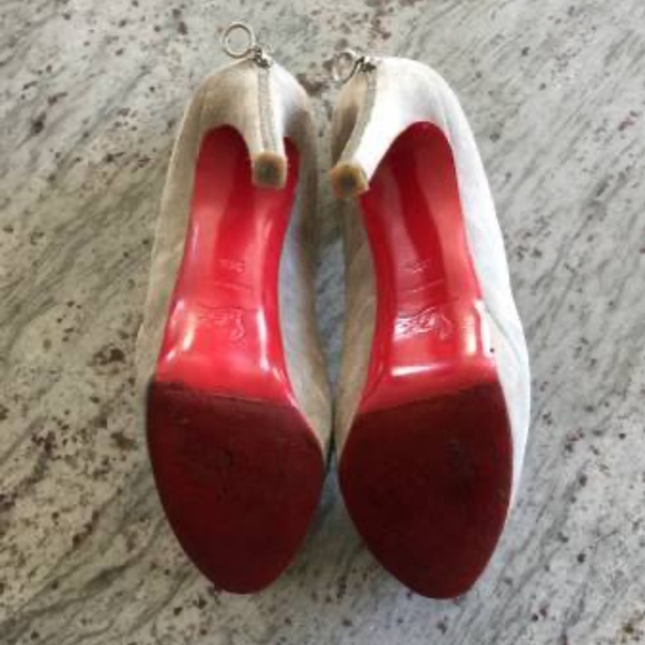 Christian Louboutin Beige Bianca Suede with Zip 140mm 5.5" - Picture 3 of 3